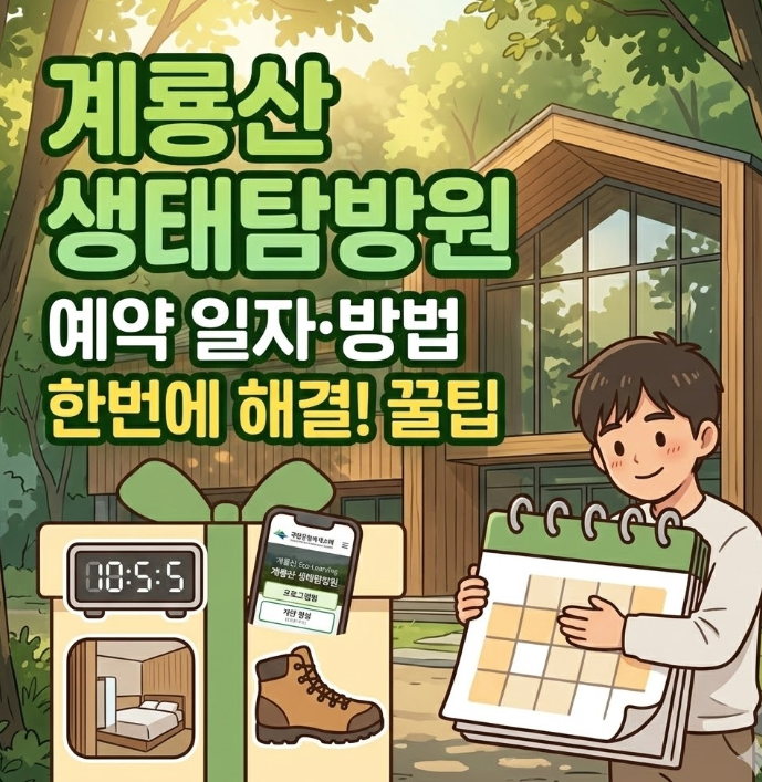 계룡산 생태탐방원 예약 일자 방법