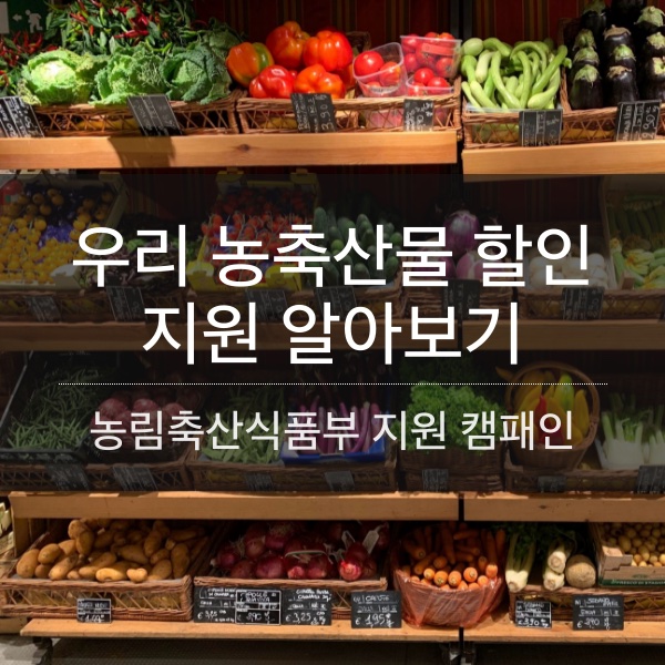 우리 농축산물 할인 지원 최대 30% 내용 알아보기