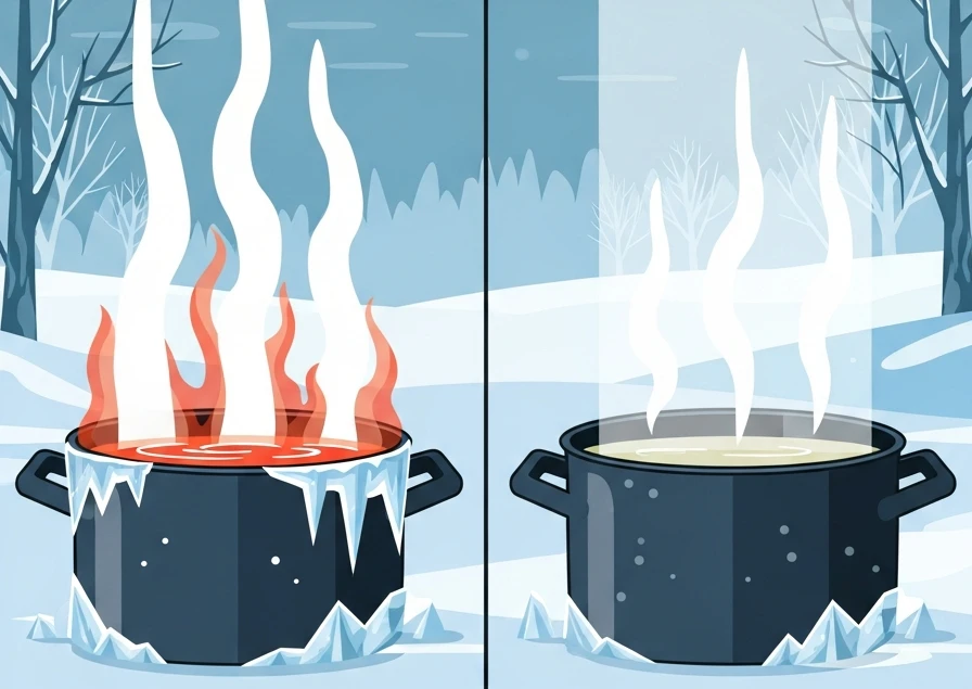 뜨거운 물 급속 결빙