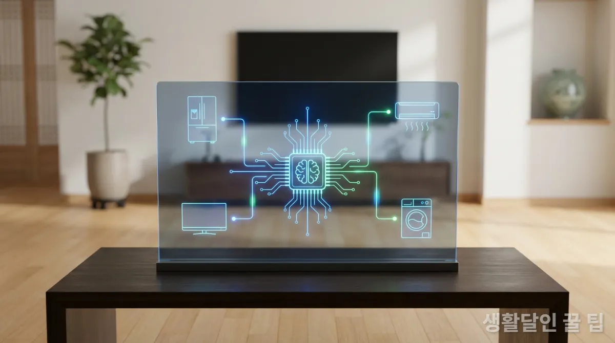 AI 기반 에너지 관리 시스템의 개념을 보여주는 그래픽 이미지