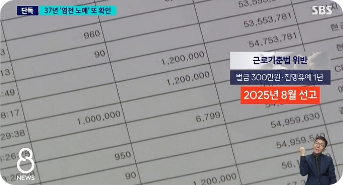 전남 신안군 염전에서 벌어진 장애인 강제노동의 비극 [사진=SBS 뉴스 캡처]