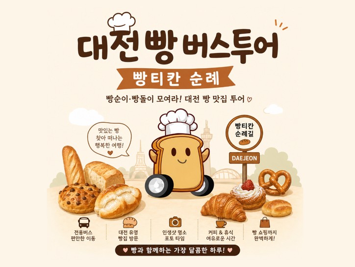 대전 빵버스, 빵택시 예약 및 타는 장소와 이용 가격 그리고 시간을 알아본다.