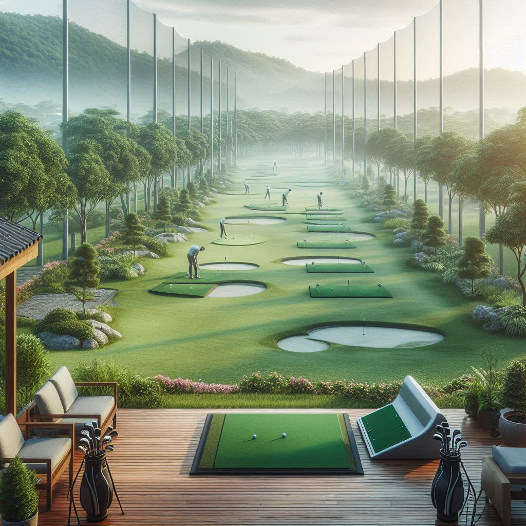 실외골프연습장 배경