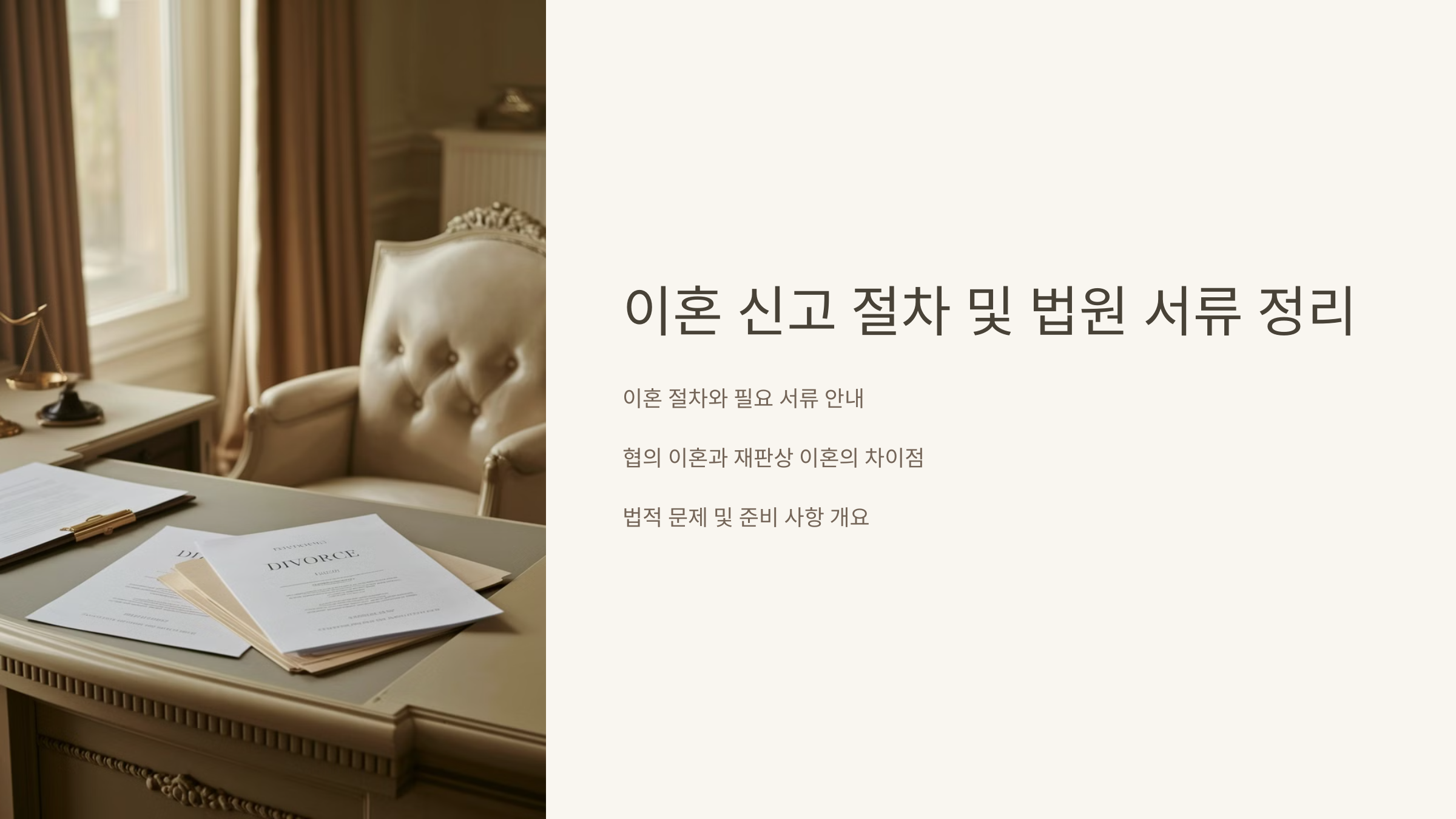이혼 신고 절차 및 법원 서류 정리