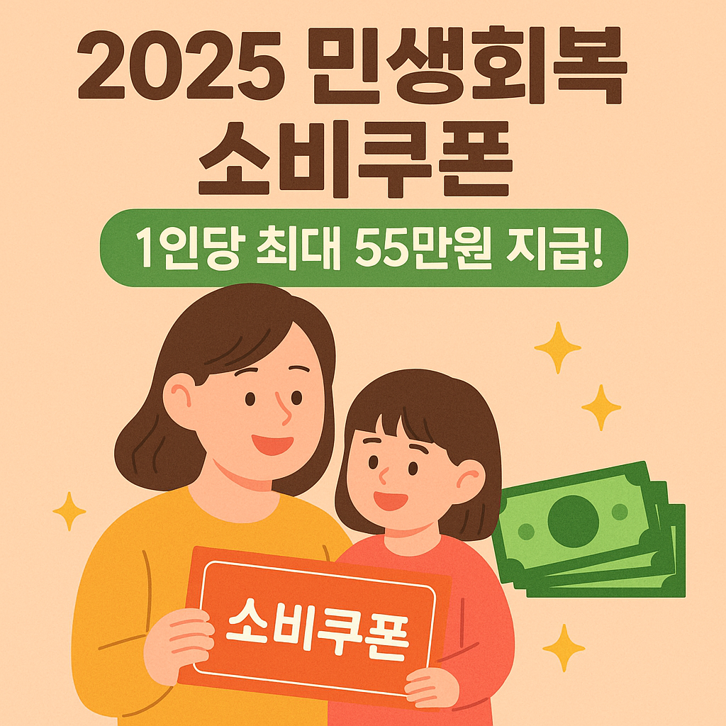 2025민생회복소비쿠폰-인당최대55만원지급