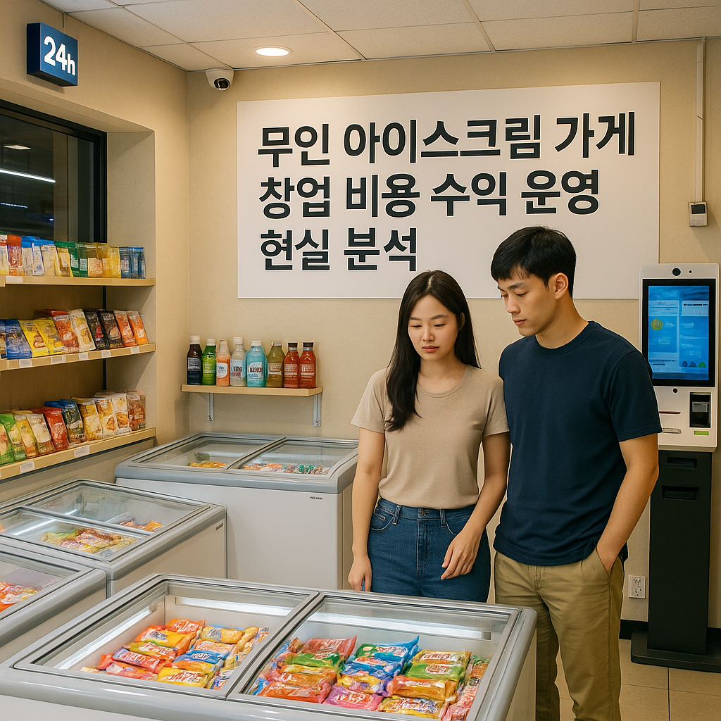 무인 아이스크림 가게 창업 비용 수익 운영 현실 분석