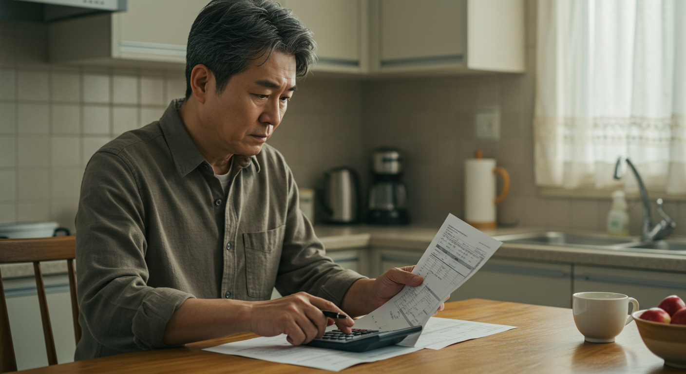 재정 계획을 고민하는 남성