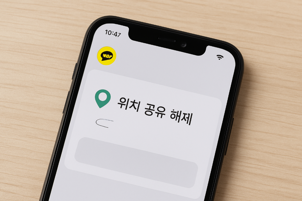 카카오톡 위치 공유 강제 업데이트 3분 해제법