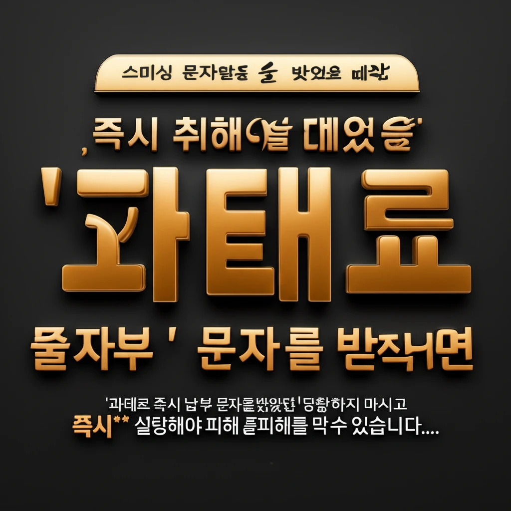 교통법규 위반 과태료 문자 악성 링크..