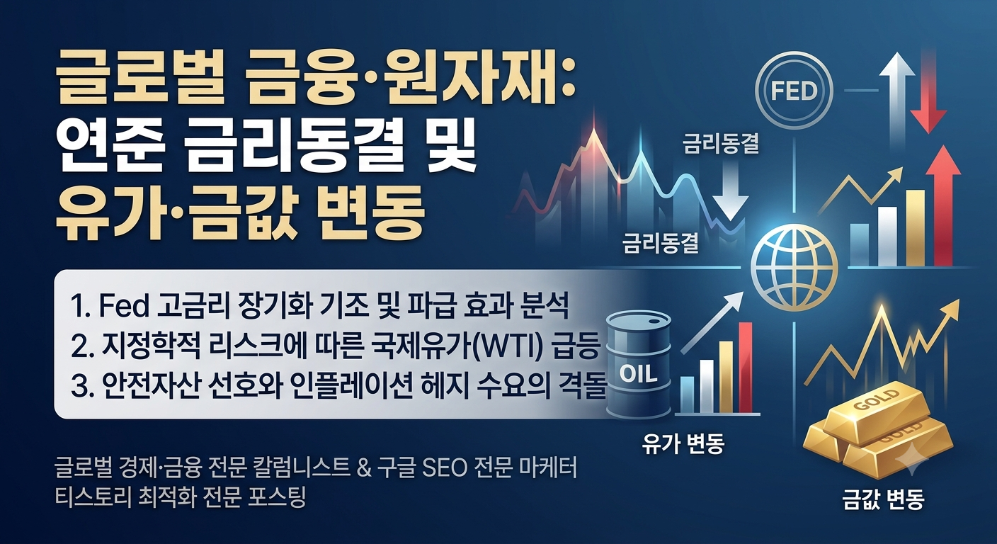 연준 금리 동결과 지정학적 리스크 국제유가 급등 속 금값 반등 거시경제 전망