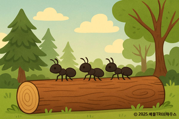 앤츠온어로그 일러스트레이션