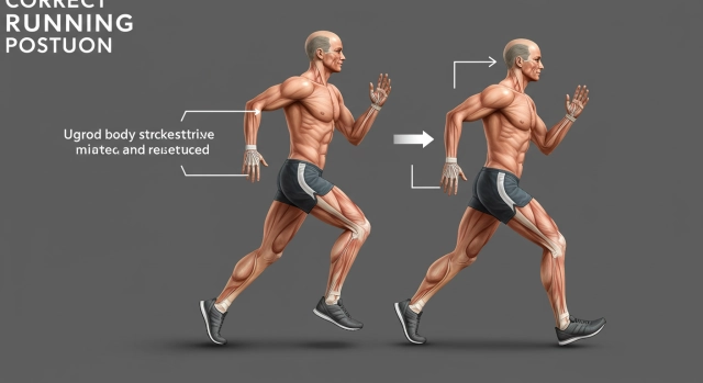 올바른 러닝 자세를 보여주는 인포그래픽