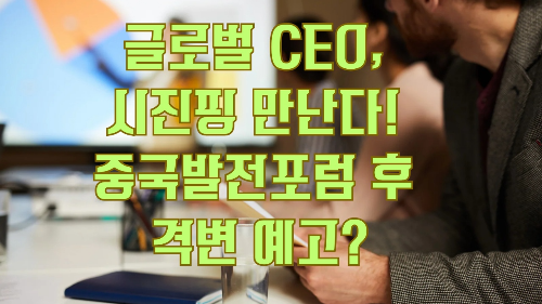 글로벌 CEO, 시진핑 만난다! 중국발전포럼 후 격변 예고?