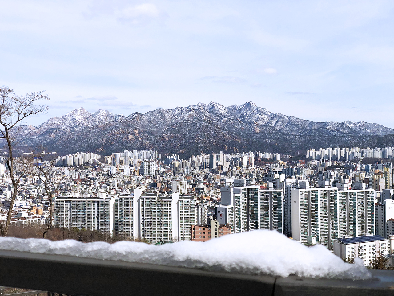 멋진 북한산 설경