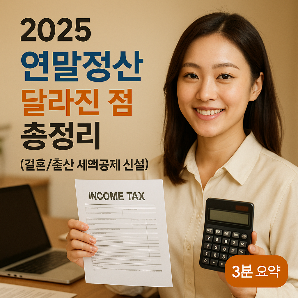 2025 연말정산 달라진 점 총정리 (결혼출산 세액공제 신설)