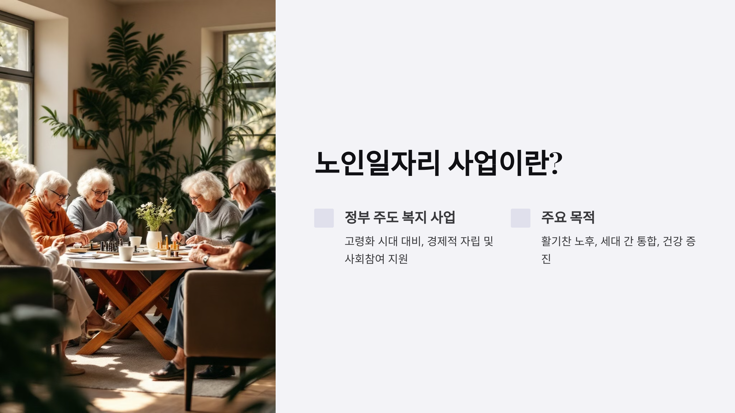 노인일자리 사업