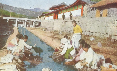 부모 세대 빨래 삶기 세숫대야 수건 행주 삶는 풍경