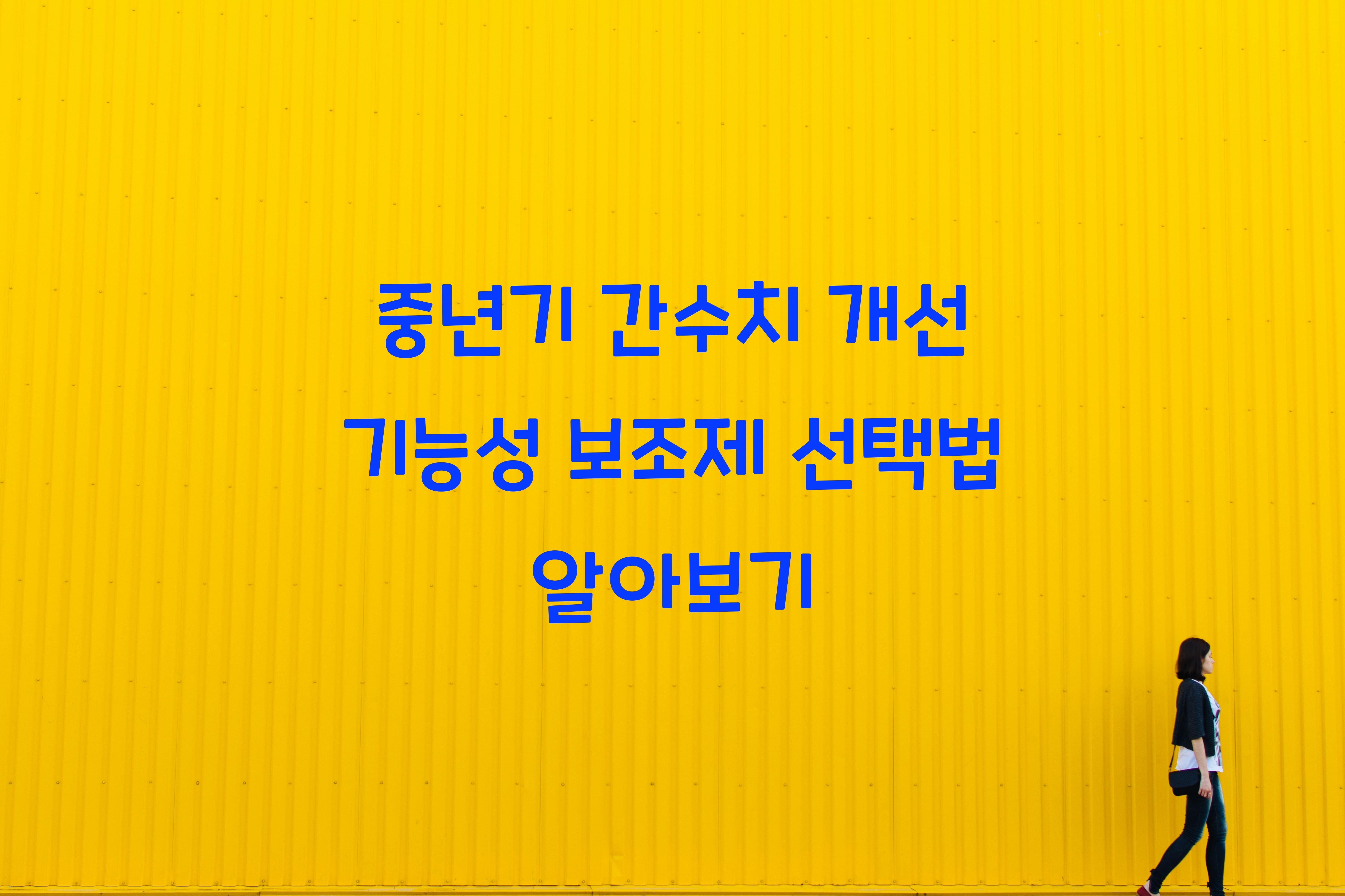 중년기 간수치 개선 기능성 보조제