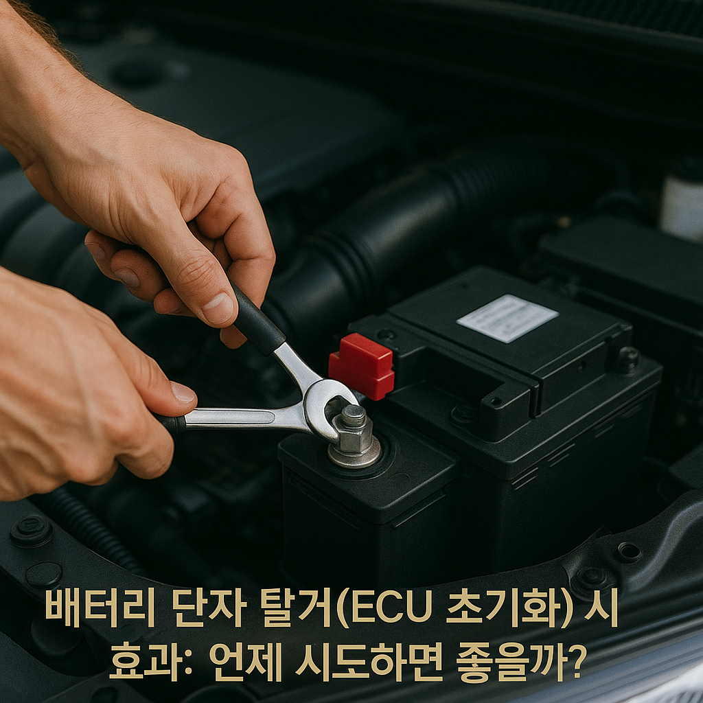 배터리 단자 탈거(ECU 초기화) 시 효과: 언제 시도하면 좋을까?