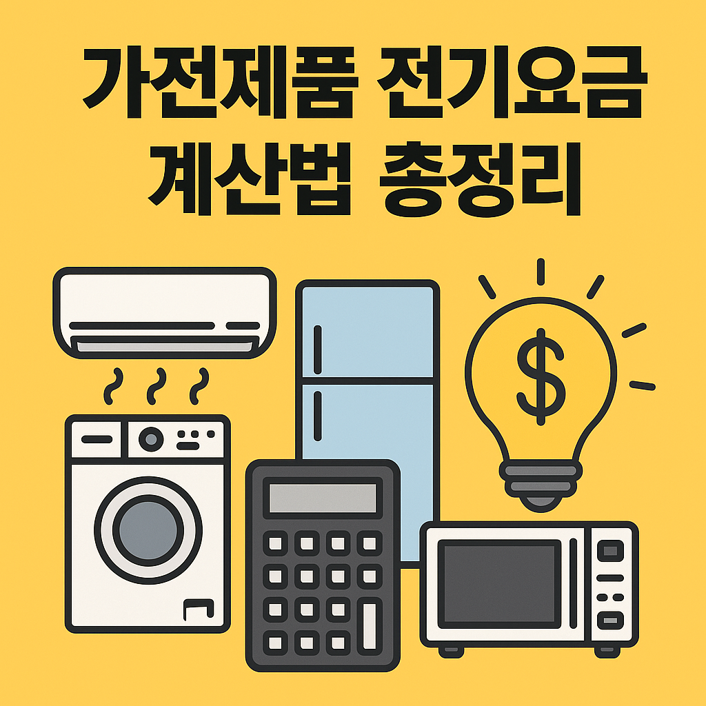 가전제품전기요금계산법총정리
