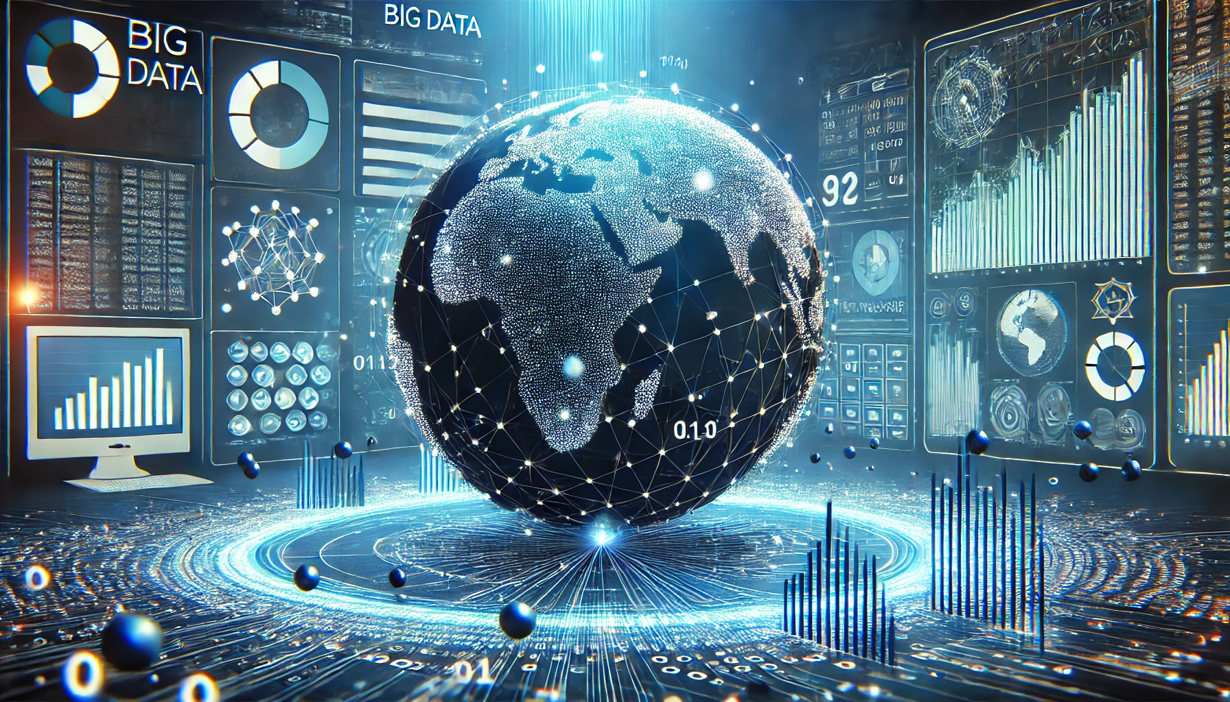 빅데이터 개념을 시각화한 이미지