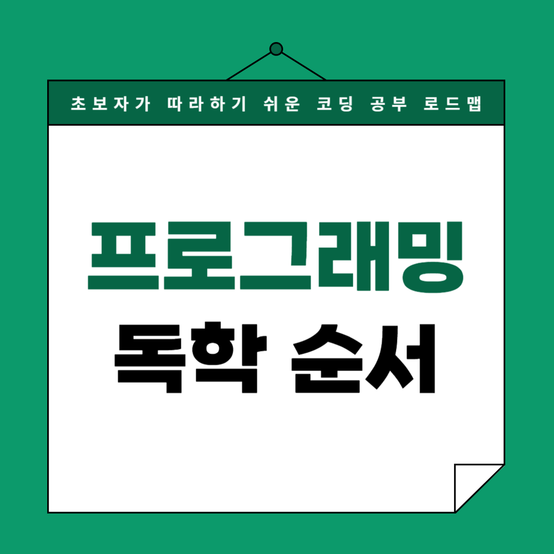 프로그래밍 독학 순서|초보자가 따라가기 쉬운 코딩 공부 로드맵