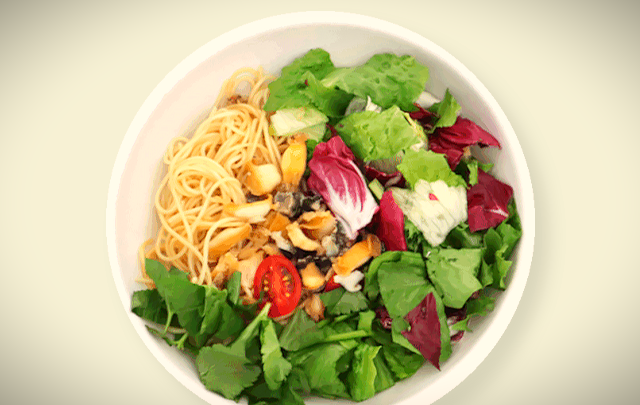 전복 참소라 그린 파스타 이미지 사진