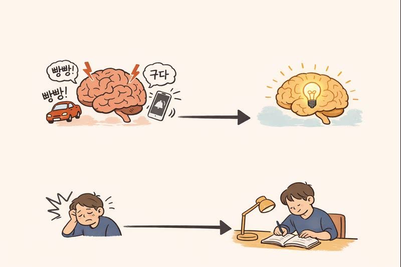 조용한 공간이 집중력을 높이는 이유