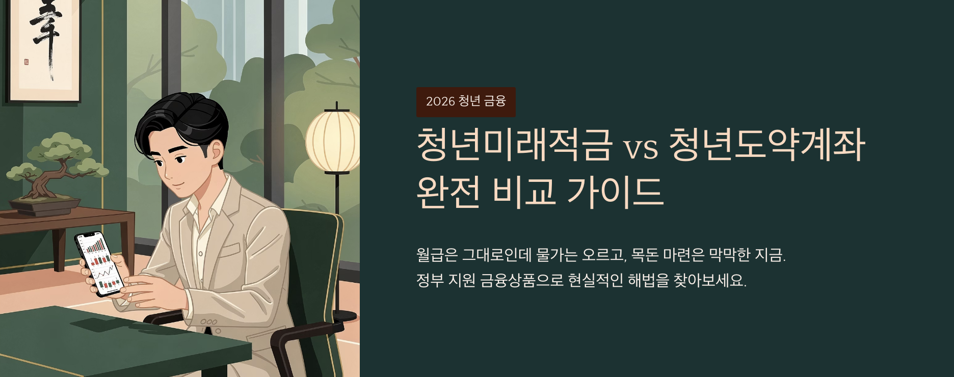 "청년미래적금 vs 청년도약계좌" 완전 비교 가이드 문구 이미지