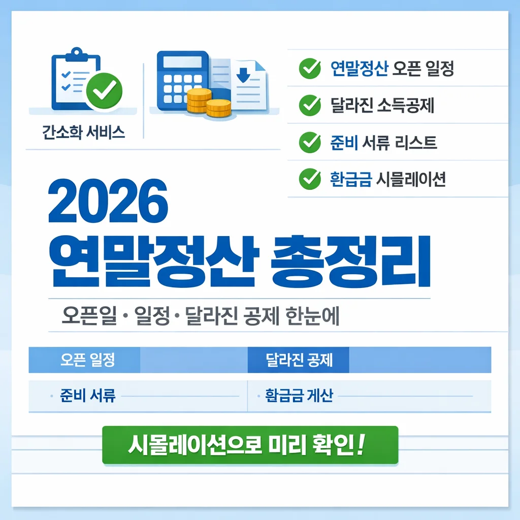 연말정산 간소화 서비스 오픈일, 일정, 달라진 사항, 시뮬레이션 방법 총정리