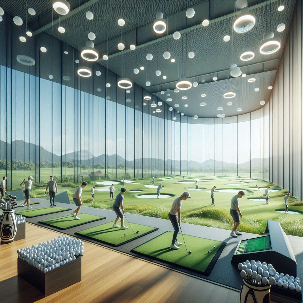실내골프연습장 배경