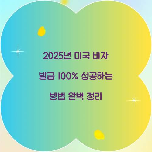 2025년 미국 비자 발급 100% 성공하는 방법