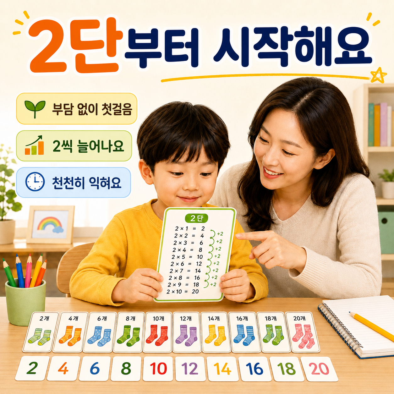 2단부터 시작하면 부담이 줄어요