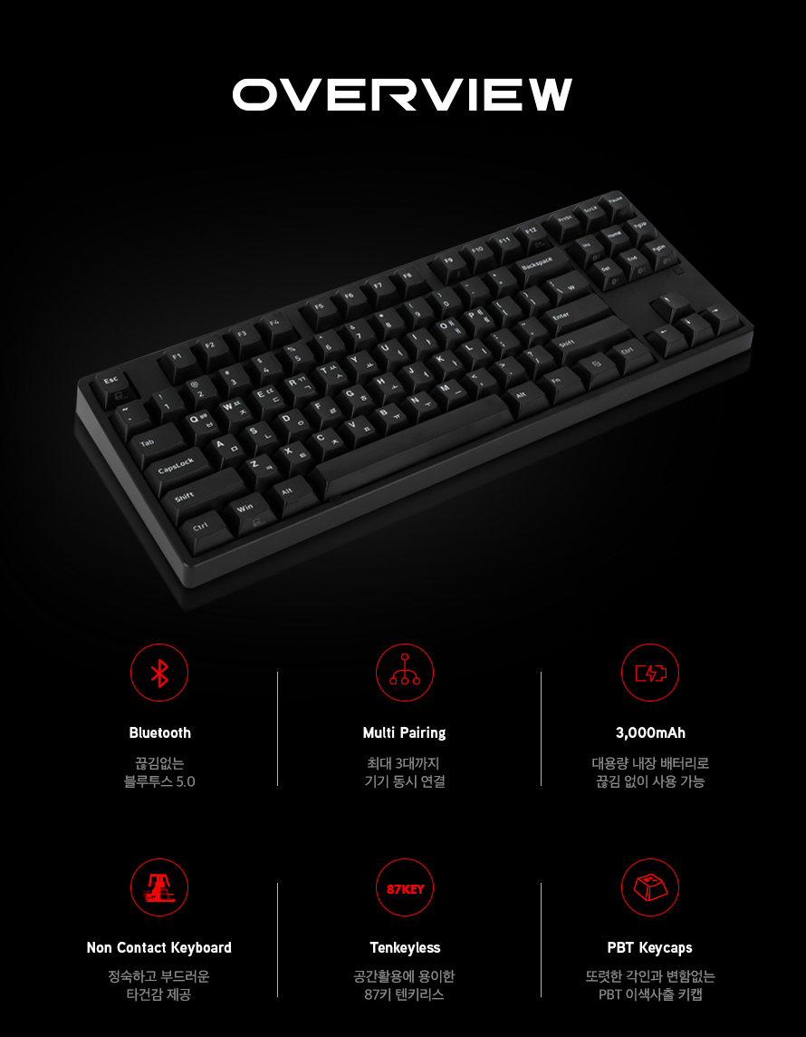 ABKO HACKER KN10 PBT RGB Solid State Gaming