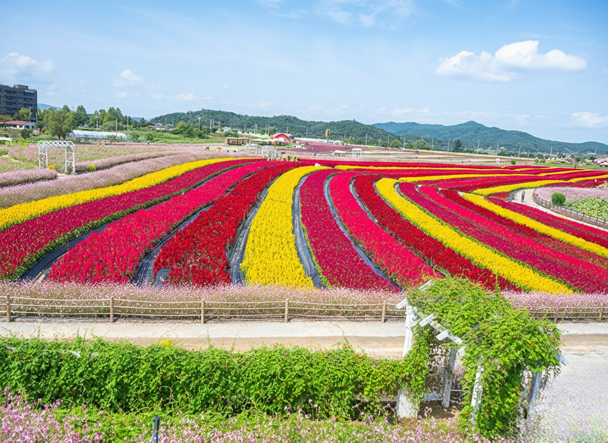 철원 고석정 꽃밭 이미지
