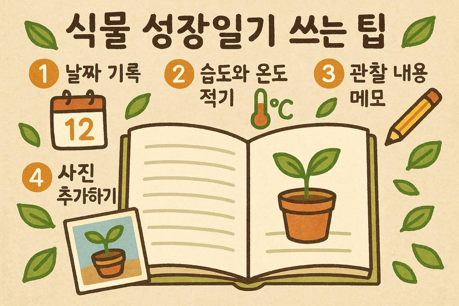 식물 성장일기 쓰는 팁