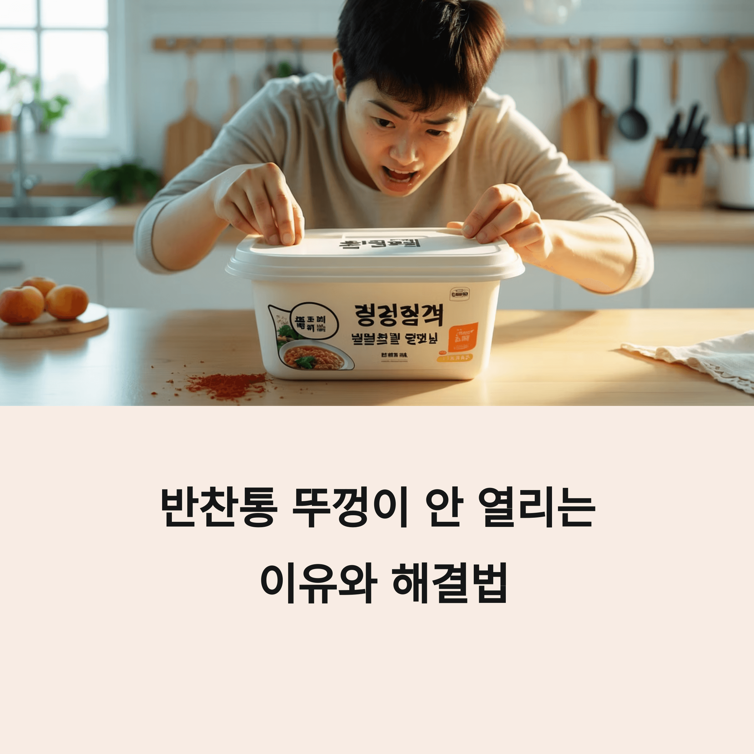 반찬 뚜껑 안 열리는 이유와 해결법