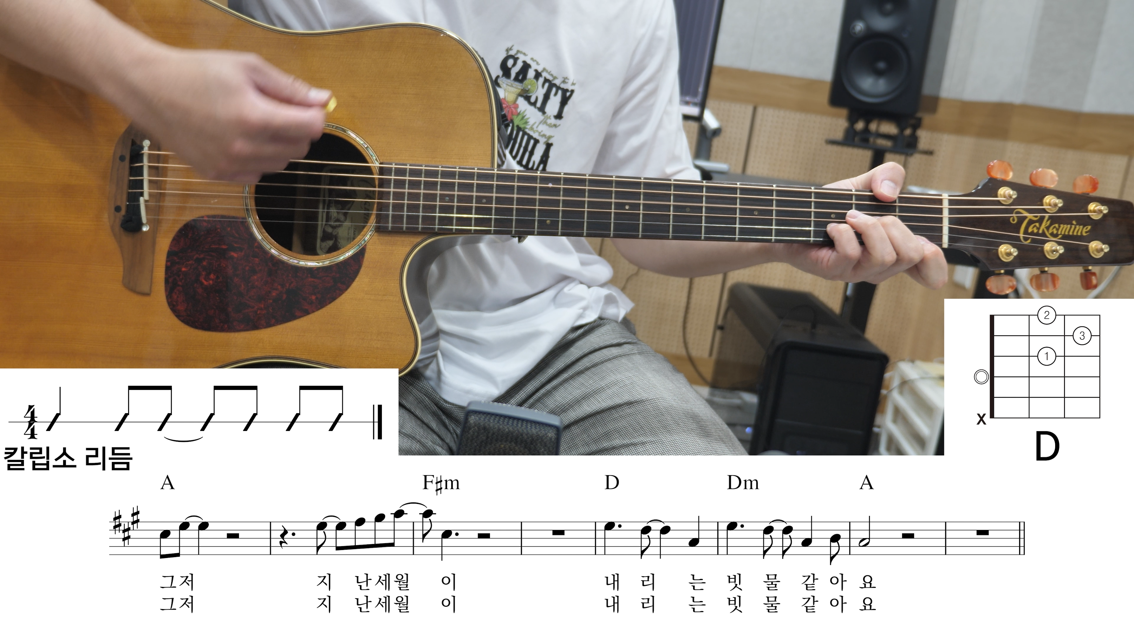 양수경-사랑은-창밖에-빗물같아요-기타악보-코드-가사-7080-통기타-초보-연습곡-명곡-추억의-노래-가요-발라드-레트로-서울가요제-1980년대-세대공감-기타-연주-올드팝