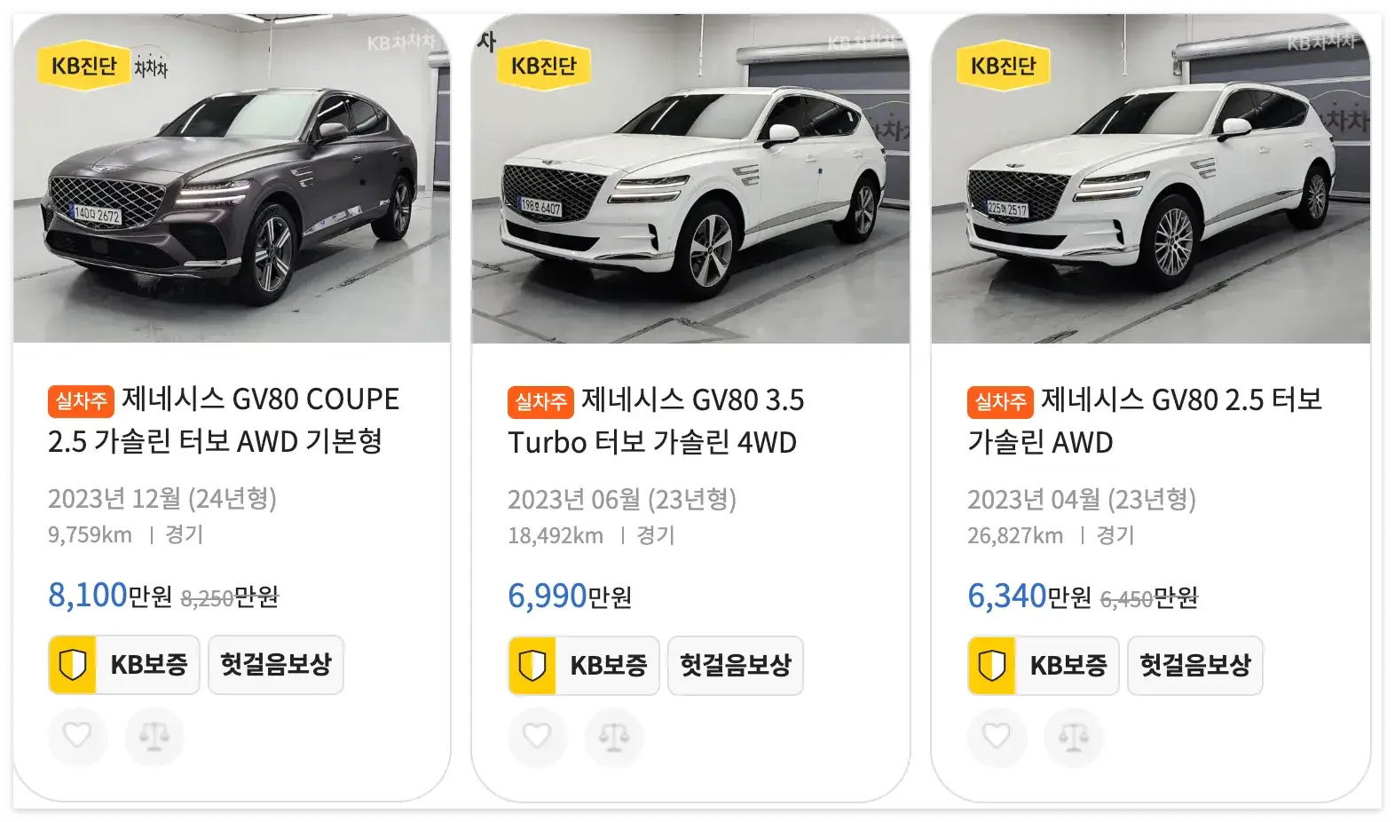 제네시스GV80-중고차-가격