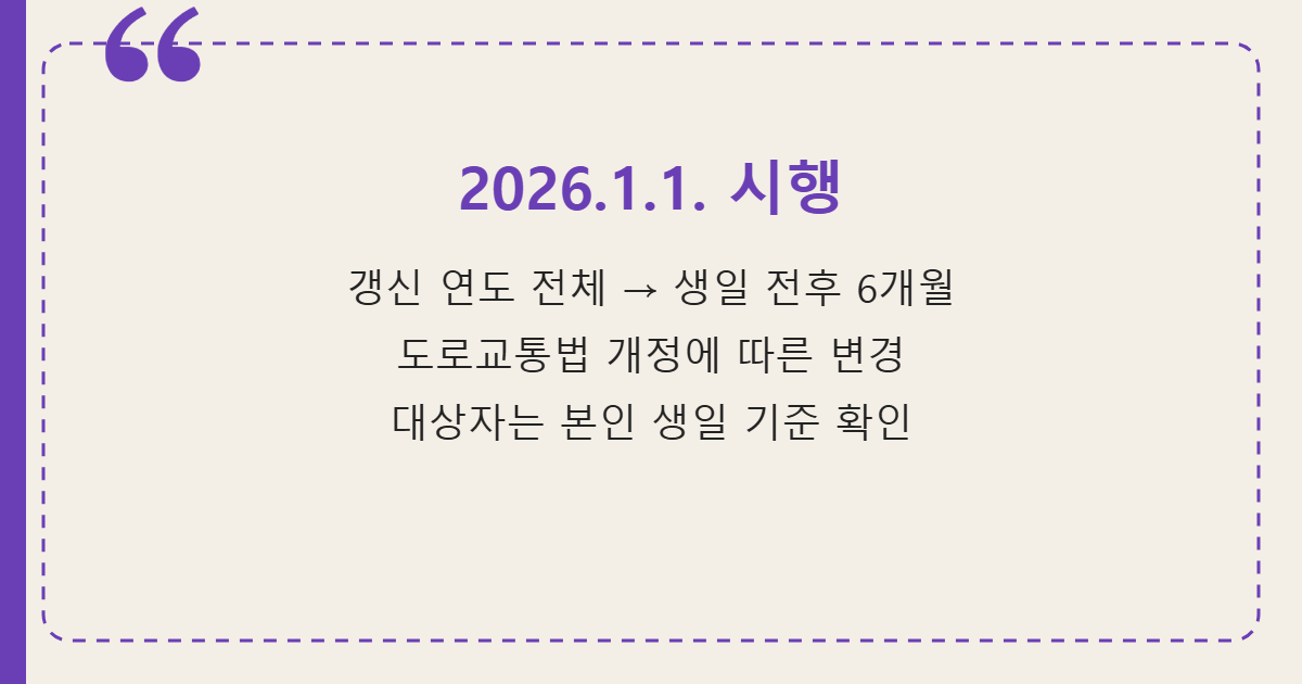 2026년 갱신 기준 변경 안내 이미지