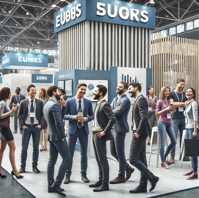 전시회 부스내 직원들 수다