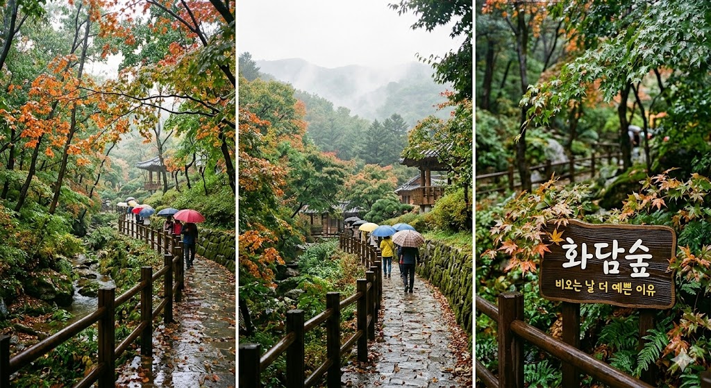 화담숲 비오는 날