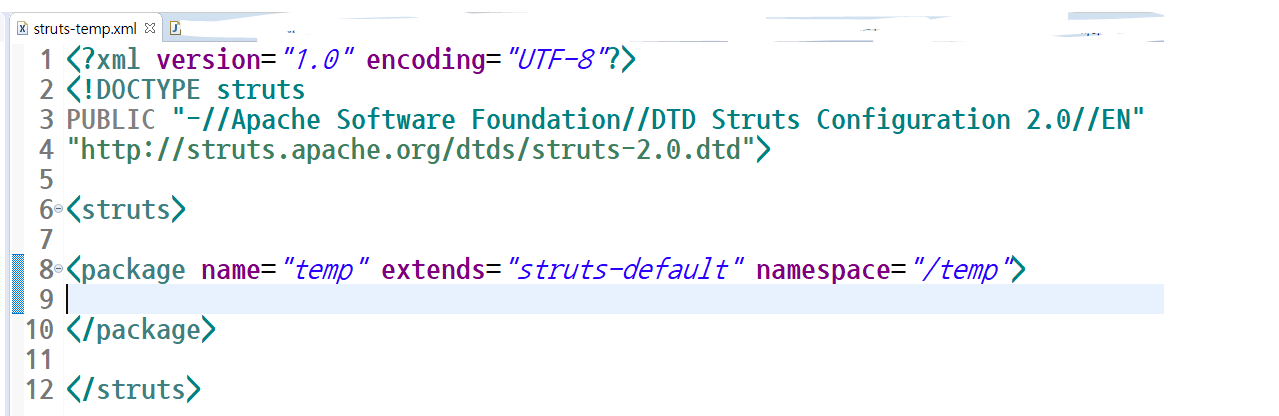 struts-temp.xml