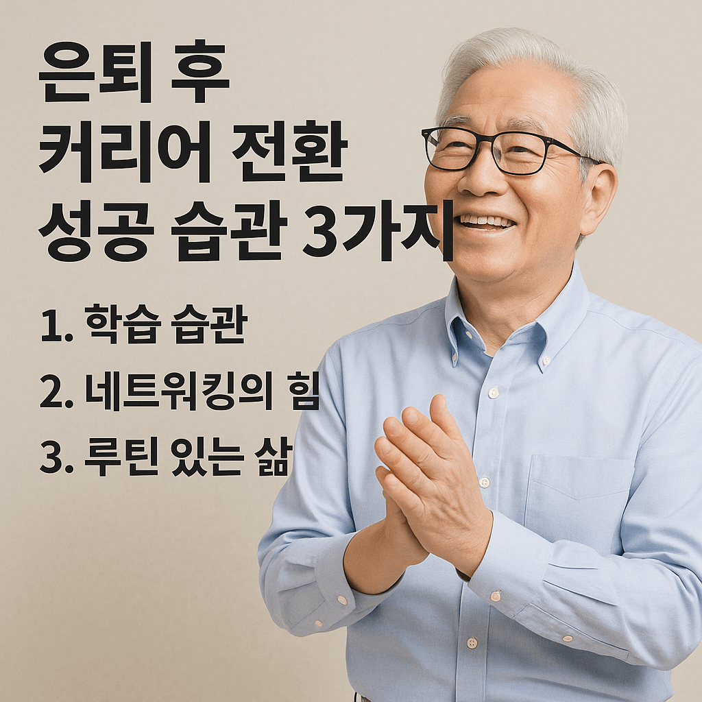 은퇴 후 커리어 전환, 성공을 부르는 3가지 습관