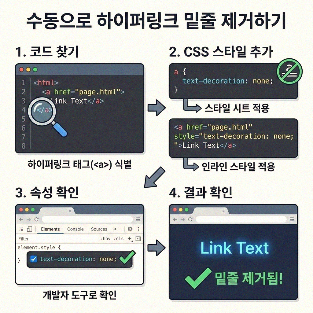 워드 하이퍼링크 밑줄 깔끔하게 없애는 법
