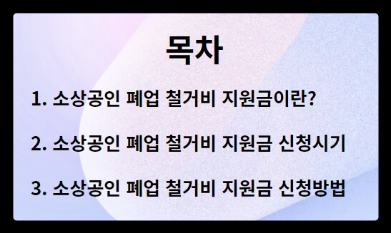 소상공인 폐업 철거비 지원금 신청 방법