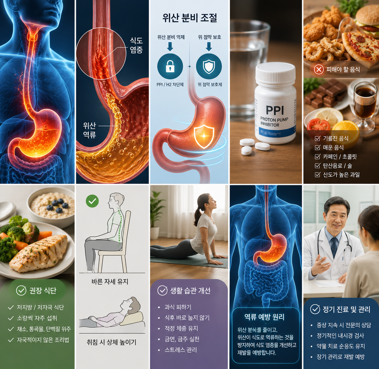 만성 역류성 식도염 치료 위산 분비 조절법