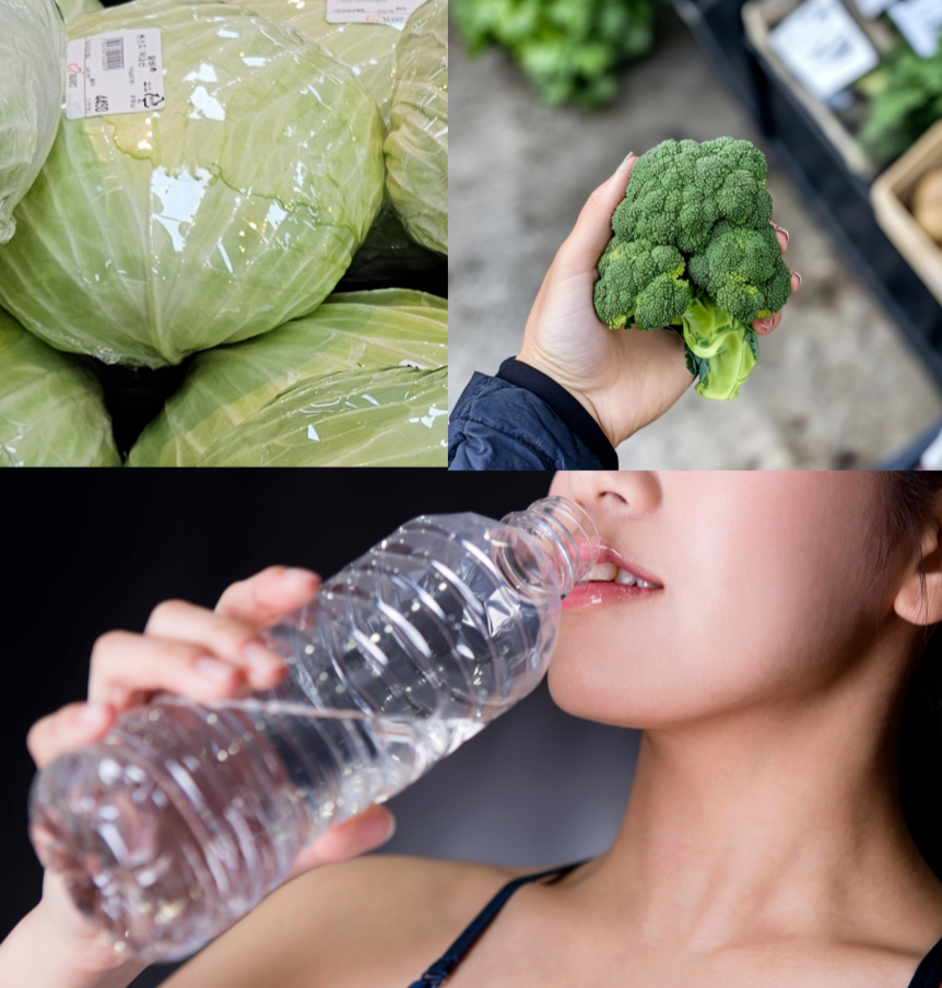 코막힘 증상에 도움이 되는 식이요법: 양배추, 브로콜리, 충분한 수분 섭취