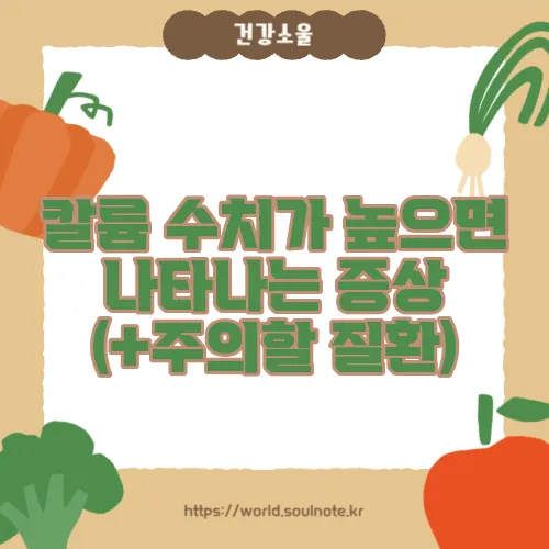 칼륨 수치가 높으면 나타나는 증상 (+주의할 질환)