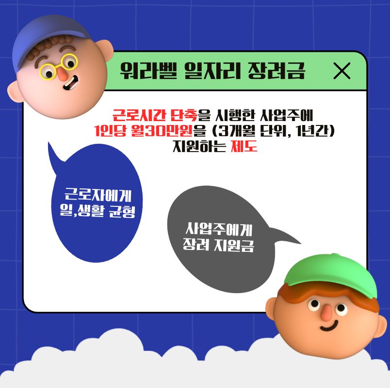 워라밸 일자리 장려금(실근로시간 단축) 신청 방법과 혜택